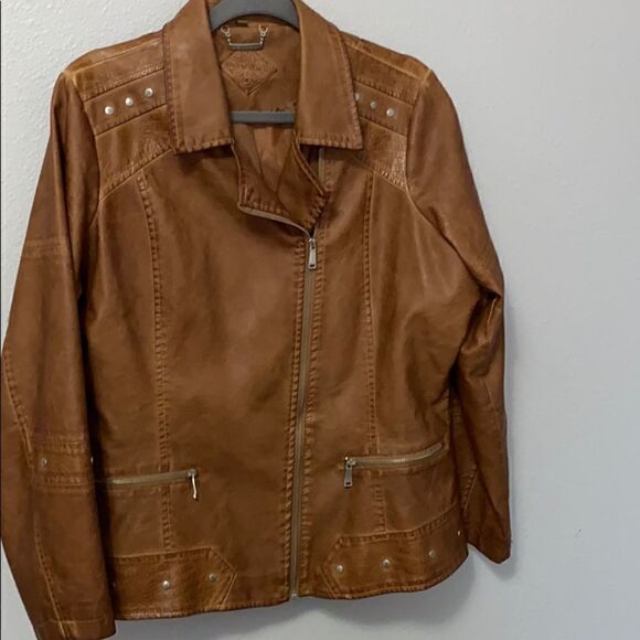 Brand New-JouJou Faux Leather Jacket - Picture 1 of 6